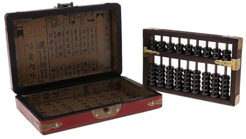QUXVUIS Holz Abakus im Vintage Stil, Premium Holz Mathematik Lernwerkzeug, professioneller Abakus für Erwachsene und Kinder, breite Anwendungen