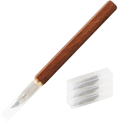 Uikdjgu Coltello per Marcatura del Legno con Manico In Legno Strumenti di Marcatura per Tracciatura Intaglio del Legno DIY Arte Disegno Coltello Intaglio Coltello
