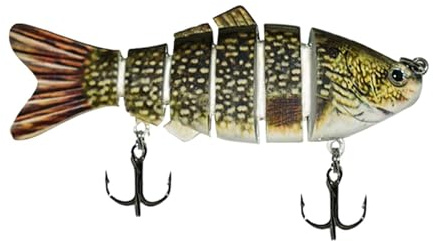 Generisch Angelköder | 6-gliedriges Fischdesign Rigg - Harte Kunstköder | für Männer, Angleranfänger, Raubfisch, Wels, Boot, Trolling, Teich, See, Süßwasser
