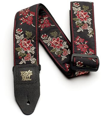 Ernie Ball Jacquard-Gitarrengurt - Red Rose
