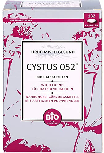 CYSTUS 052 Bio Halspastillen wohltuend für Hals und Rachen, 132 St. Pastillen