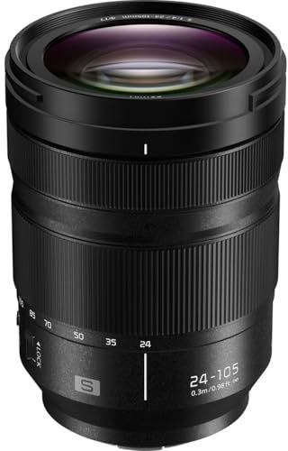 Panasonic LUMIX S 24-105mm F4 Lens, Full-Frame L Mount, Optical Image Stabilizer and Rugged Dust/Splash/Freeze-Resistant S-R24105 (USA), Black