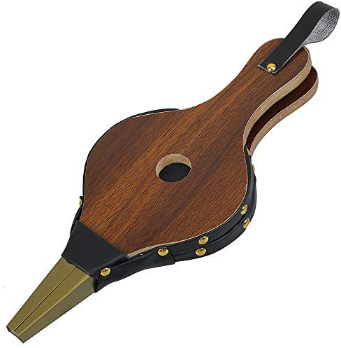 Z-Color 1PCS Brown Wood Fireplace Bellows 12 x 4.9 Outdoor Cooking Fan Air Blower