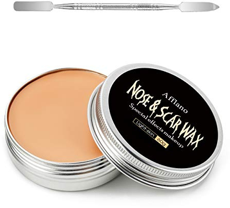 Afflano Halloween Face Body SFX Haut Wachs Makeup Kit, Gefälschte Narbe Wunde für Spezialeffekte Theater Festival Spaß Am Thema Teil, Narbenkörperfarbe mit Narbenwachs Spachtel FX Makeup