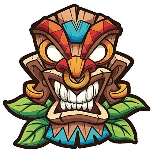 Stickers rétro réfléchissant pour Casque Moto déco Polynésien