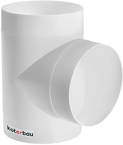 KOTARBAU® Verbinder T-Stück für Lüftungssysteme Ø 150 mm aus ABS Lüftungsrohr für Lüftungsleitungen DREI-Wege Rohrverbinder