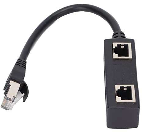Cavo Splitter Ethernet RJ45, Adattatore Splitter RJ45 Cavo Adattatore Switch Ethernet da 1 a 2 Porte, Cavo Adattatore Splitter Ethernet da 1 Maschio a 2 Femmine, Cavo di Rete CAT7 per Tutte le Reti