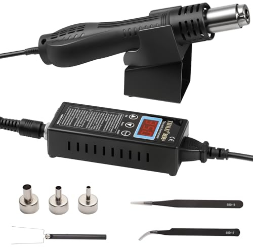 TXINLEI 8858+ 110V 680W SMD Hot Air Gun Hot Air Welder Rework Station Soldering Station 3 Nozzles Mobile Phone Repair Tool