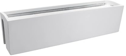 VIVANNO Balkonkasten Blumenkasten Fiberglas BALKONA Classic (22x80x19 cm, Weiß Matt)
