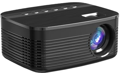Mini projecteur de film, écran de 20 à 100 pouces, projecteur portable 1080p compatible avec USB, ordinateur portable, téléphone, haut-parleur intégré, accessoires indispensables pour l'appartement