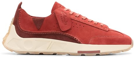 Clarks - Craft Speed, Zapatillas de los Hombres, Red Suede,