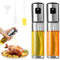 RISVOWO 2 Stück Ölsprüher zum Kochen, 100ml Sprühflasche mit Skala, Edelstahl und Glas Öl Sprühflasche, Ölspray für Heißluftfritteuse, Küchen Gadget, Olivenölsprüher für Grillen Braten BBQ