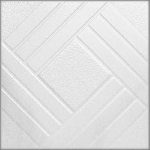 Decorative Ceiling and Wall Panels 2m2 (21.52 sqft) - 8 Panels (White 4)