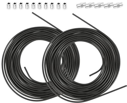 GEARMONSTER 2 x 5 m tubo freno Ø 4,75 mm acciaio in set + 10 raccordi + 5 connettori M10 x 1 DIN 74 234 tubo freno in acciaio ramato in assortimento per bordel F per auto, moto, auto