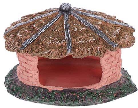 BESPORTBLE Decorative Reptiles Shelter Tortoise Basking Platform Und Lizard Hiding Cottage Aus Hochwertigem Harz Für Eidechsen Spinnen Hamster Und Andere Reptilien Schafft Natürliche