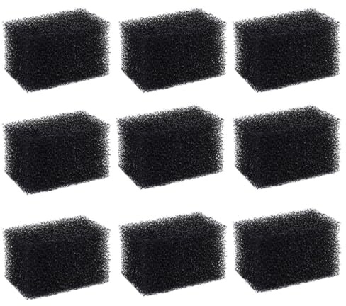 AUTSEEYS 9Pack Cat Fountain Sponge Replacement Foam Sponges for Stainless Steel Fountains 84oz/2.5L Cat Water Fountain,Block Shape