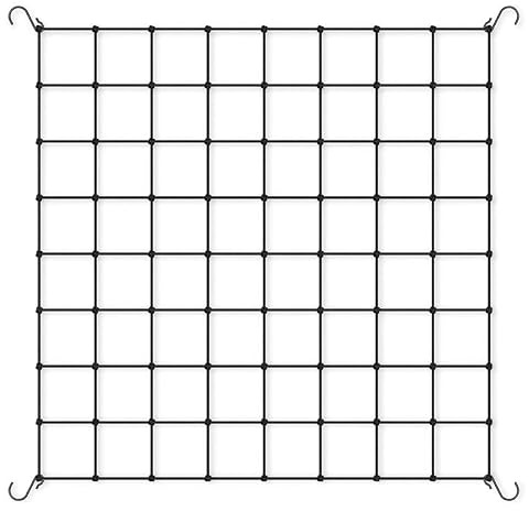 Oriental eLife Scrog Netz Pflanzennetz Grow Netz 80x80cm Garten Netz Pflanzen Netz, Ranknetz für Kletterpflanzen Gurken, Gurkennetz für Gewächshaus, Wachsen Zelt, Elastische Spalier Netz mit 4 Haken