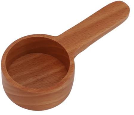 Cucharas de café, cucharada de madera, cuchara de café, cucharas de café de madera medidoras para barra de café, cucharada de madera para azúcar (Short Log Color)