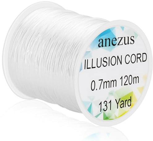 anezus Fil de pêche en nylon transparent fluorocarbone solide monofilament (0,7 mm)