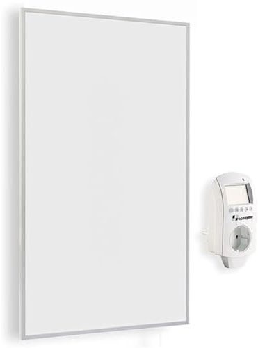 Hocosyme Infrarotheizung 600W mit Thermostat, Infrarotheizung Wandmontage, bis 120 °C in 1–3 Min., für 6–15 m², Überhitzungsschutz, 3-Modus-Fernbedienung, TÜV & 10 Jahre Garantie