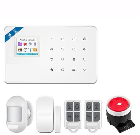 Sistema de alarma de seguridad para el hogar, El de alarma de seguridad inteligente GSM funciona con el Sensor de ventana de puerta de humo, Detector de movimiento antirrobo for el hogar para el hogar