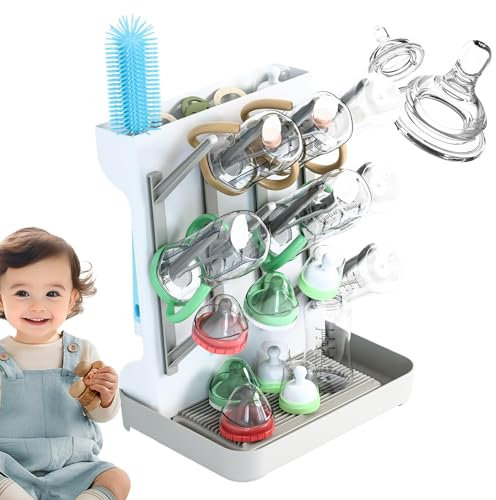 TABSIRAH Babyflasche Wischständer | Milchfütterung Flasche Trockenständer - 27 x 22 x 36 cm Platzsparender Trockenkollektor für Zahnen Spielzeug, Pumpenteil-Entwässerungswerkzeug