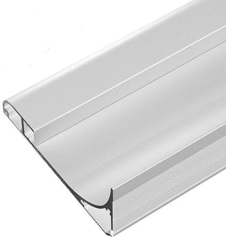 Plinthes à éclairage indirect avec moulures couronnées - Profilé aluminium LED pour chambre, salle de bain, salon - Garniture d'éclairage LED pour plinthes - Coin mural et canal de plafond (