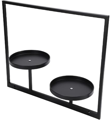 Tnfeeon Estante de la Pared de Metal en la Imagen de la Estilo Que Ahorra Espacio de Decoración Interior Al Aire Libre para Paredes de Ventanas Balcones