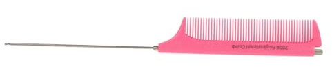 VICASKY Professioneller Stielkamm mit Ausziehbarem Stahlspitzen design Ergonomischer Griff Glatte Kunststoff Stahlzähne für Herrenhaare Präzises Styling und Einfaches Zufällige Farbe