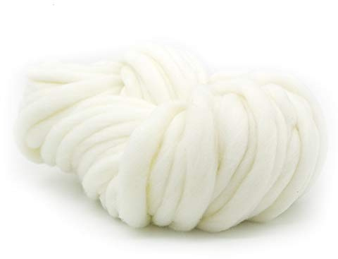 Lana Gorda Para Tejer Las Manos, Hilo Super Coars Special MANUAL ESPECIAL DIY WOVEN Bufanda de alambre Línea tapicería(02 cream white)