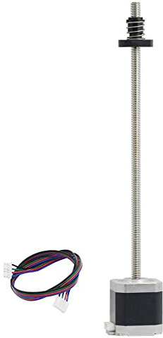 Iverntech NEMA 17 Schrittmotor mit integrierter 359mm Tr8x2 Gewindespindel 42x48mm 1.5A für 3D-Drucker oder CNC-Maschinen