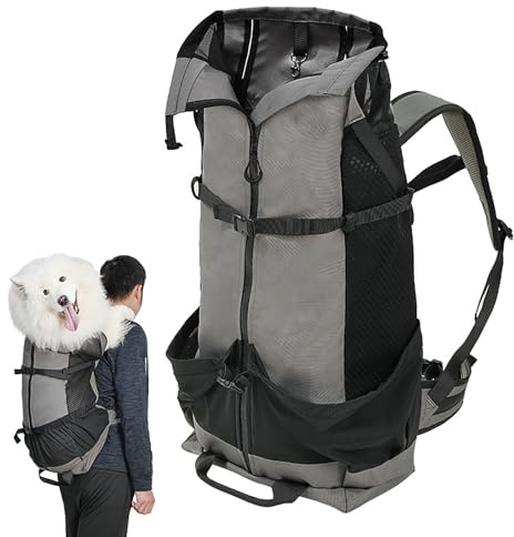Hundetragerucksack, 60cm Großer Tragerucksack, Multifunktionale Outdoor-Wandertasche, Atmungsaktives Netz Rucksack Für Groß Hunde Katzen Bis Zu 15-30kg