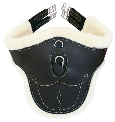 Kentucky - Bauchgurtschoner - Wolle/Pelz - Schwarz - 140cm