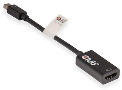 CLUB3D Mini DisplayPort 1.2 a HDMI 2.0 UHD Adaptador Activo - Adaptador para cable (DisplayPort 1.2, HDMI 2.0, Male connector / Female connector, 0,15 m, Negro)
