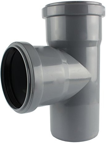 MKK - 19558-002 - HT Rohrabzweig PP DN 40-110 T-Stück 90° Verzweigung Verbindung Abzweig grau DN 50 auf DN 50