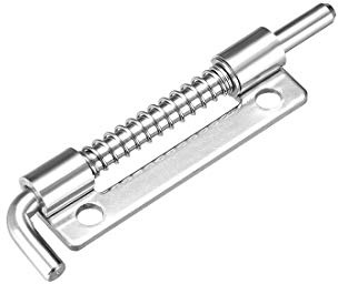sourcing map 5 Stück 304 Edelstahl Möbel Fenster Feder Verriegelung Rechtshändig Torriegel Schlossriegel 3.3inch