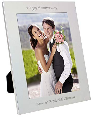 Custom Personalised Free Text 7x5 Silver Photo Frame Engraved Thank You, Teacher Gift Wedding Photo Frame, New Baby Gift, School Leaving, End of Term, Christmas, Birthday, Anniversary