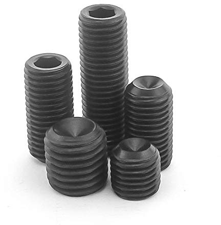 Madenschrauben schwarz, 50 Stück Innensechskant Edelstahl Innensechskant Madenschrauben Befestigungselemente, verschiedene metrische Gewinde (M4*6mm)