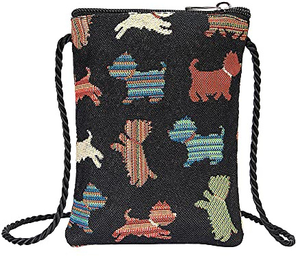 Signare Tapestry Mini Crossbody Phone Bag - Ladies Purse for Mobile in Animal Designs