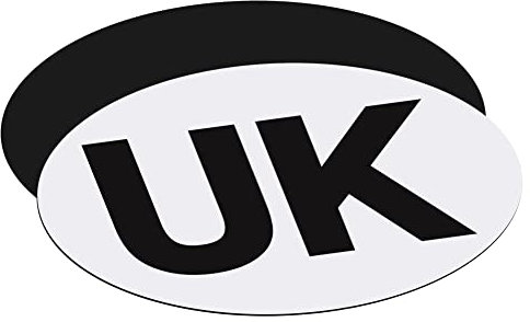 Onarway UK Magnetic Car Stickers for Europe, Fully Magnetic UK Stickers for European Roads, Pack of 2 Self Adhesive Magnet UK Plate Stickers, Easy to Attach and Remove without Scratching