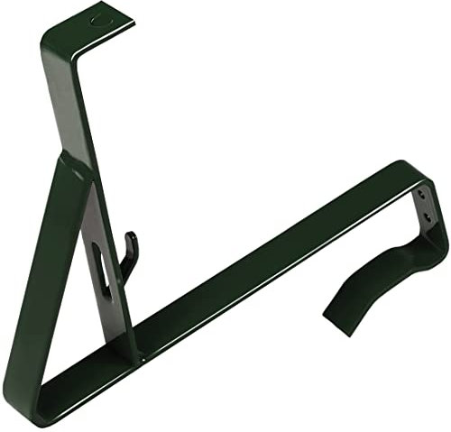 Parotec, Befestigungsbügel für Schneeschutzdachzäune, Typ LN, zur Verbindung mit Dachziegeln, Stahl verzinkt, passend für Zaun 20 cm hoch, Dunkelgrün