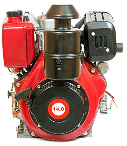 Weima Moteur diesel WM192FAE - 14 CV - 498 cm³ - Démarreur électrique KW - 25 mm - 1 cylindre - Plaque vibrante - Moteur de remplacement - Moteur mono-essieu