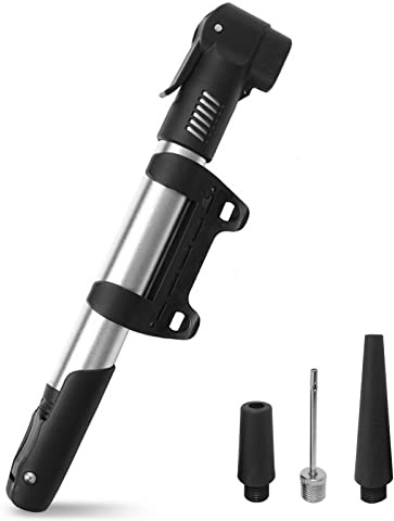 BNGXR Mini Fahrradpumpe, Tragbare Luftpumpe Fahrrad Standpumpe, Klein Fahradpumbe mit Fahrradventil Adapter, Inflator Pumpefür Basketball, Luftpumpe Fahrrad für Mountainbikes, Rennrad, BMX