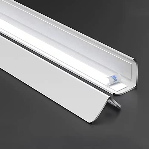 LXLZYXSF Winkelprofil Eckenschutz Weiß Wand-Eckenschutz Selbstklebend Kantenschutz Für Arbeitsplatten/Türrahmen, Möbelschränke Eckstoßstangen, Aluminium (Color : 2x2cm W, Size : 80cm/31.5inch L)
