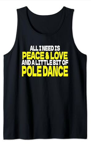 Stangentanz Tanzkurs Peace Love Pole Dancing Poledance Tank Top