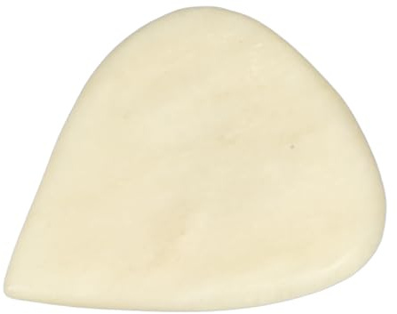 Spelplock, Hjärtform Ox Bone Guitar Pick Stringinstrument Del Delikat Struktur för volym- och Klangkontroll (Gräddgul)