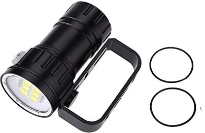 HERCHR Tauchtaschenlampe, Unterwasser-Taschenlampe, Unterwasser-wasserdichte LED-Taschenlampe, Tauchlampe, Tauchlichter Mit Halterung Zum Schnorcheln