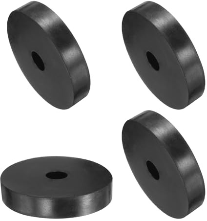 QUARKZMAN 4pcs Entretoises en Caoutchouc, Rondelles Caoutchouc Anti-Vibration Épaisses Amortisseur Coussins Maison Réparation, 50mm Diamètre Extérieur, 10mm Diamètre Intérieur, 10mm Hauteur