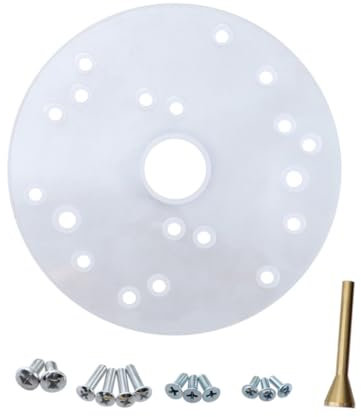 OSALADI 1set Acrylic Router Base Plate Replacement for Router Tables Alignment Pin and Assorted Screws for Enhanced Stability and Control Transparent Design for Improved Visibility