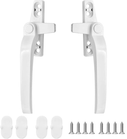 BRITECO Universal Replacement Window Handles, 2 pcs Locking Window Handles - Easy to Install, Durable - Suitable for Most Windows
